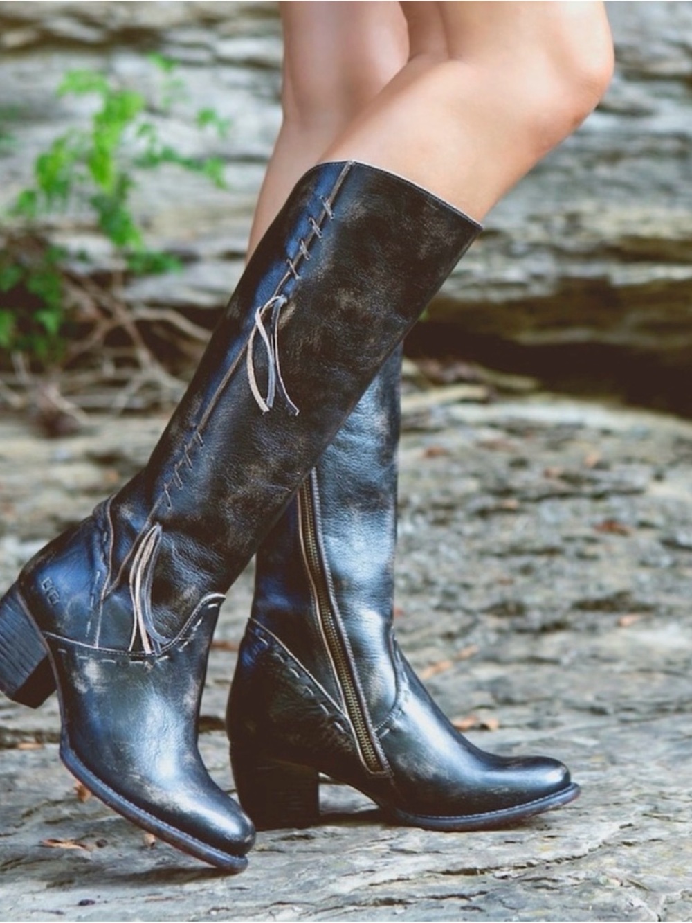 Bed Stu Women's Charis Leather Heeled Tall Boot NIB Size 7.5